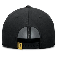 Men's Fanatics Black Pittsburgh Pirates Clubhouse Foul Ball A-Frame Adjustable Hat
