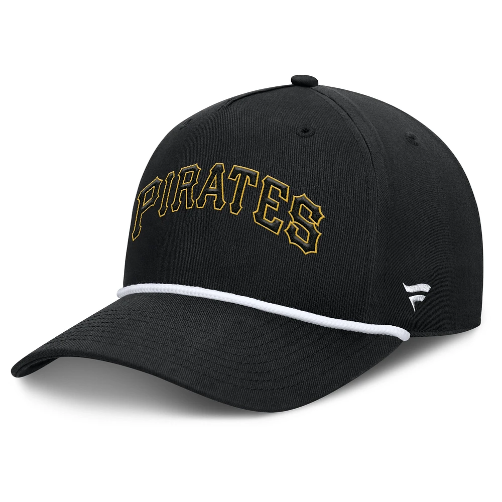 Men's Fanatics Black Pittsburgh Pirates Clubhouse Foul Ball A-Frame Adjustable Hat