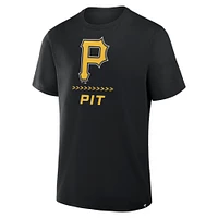 Men's Fanatics Black Pittsburgh Pirates Clubhouse Legacy Side Swipe T-Shirt