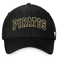 Casquette Cooperstown Core Flex noire Pittsburgh Pirates Fanatics pour hommes