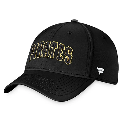 Casquette Cooperstown Core Flex noire Pittsburgh Pirates Fanatics pour hommes