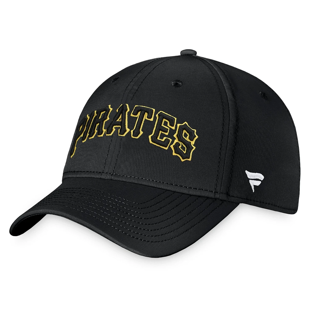 Casquette Fanatics noire Pittsburgh Pirates Core Flex pour hommes