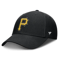 Men's Fanatics Black Pittsburgh Pirates Core Structured Adjustable Hat