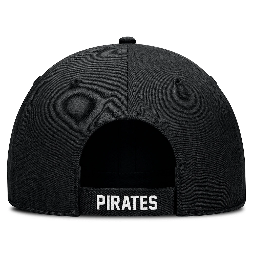 Men's Fanatics Black Pittsburgh Pirates Core Structured Adjustable Hat