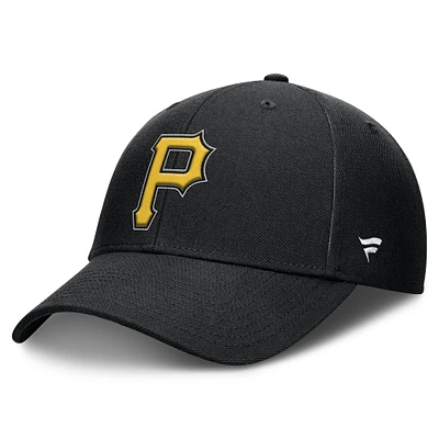 Men's Fanatics Black Pittsburgh Pirates Core Structured Adjustable Hat