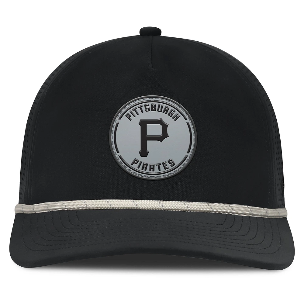 Men's Fanatics Black Pittsburgh Pirates Signature A-Frame Adjustable Hat