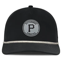 Casquette ajustable Fanatics pour hommes, noire, avec logo des Pirates de Pittsburgh