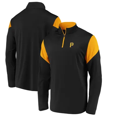 Pittsburgh Pirates Fanatics Branded Primary Logo Quarter-Zip Jacket - Black