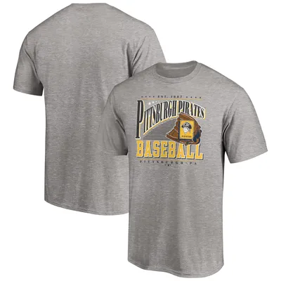 Pittsburgh Pirates Fanatics Branded Cooperstown Collection Winning Time T-Shirt - Heather Gray