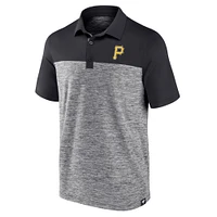 Men's Fanatics Charcoal Pittsburgh Pirates Iconic Omni Brushed Space-Dye Polo