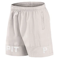 Short de bain Fanatics crème Pittsburgh Pirates Elements pour hommes