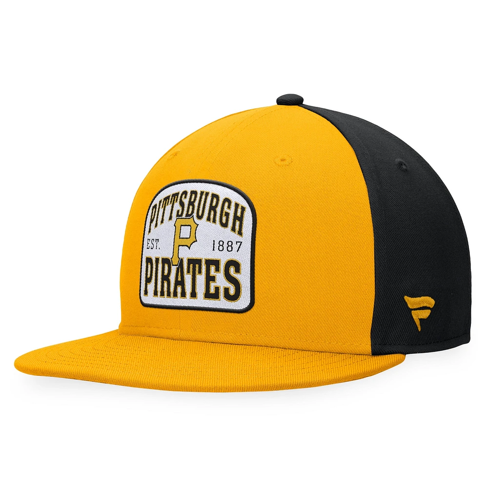 Men's Fanatics Gold/Black Pittsburgh Pirates Cycle Snapback Hat