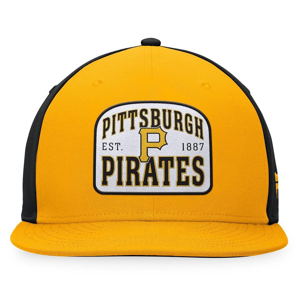 Casquette Snapback Fanatics Or/Noir Pittsburgh Pirates Cycle pour hommes