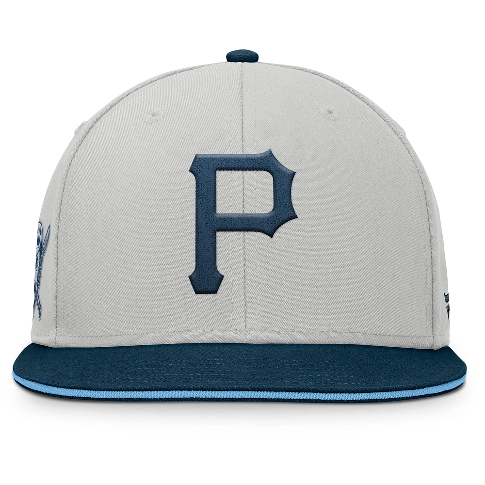 Men's Fanatics Gray Pittsburgh Pirates Knuckleball Snapback Hat