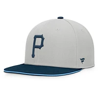 Men's Fanatics Gray Pittsburgh Pirates Knuckleball Snapback Hat