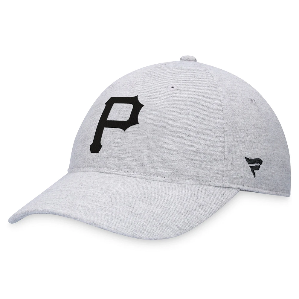 Casquette réglable avec logo des Pirates de Pittsburgh Fanatics pour hommes, gris