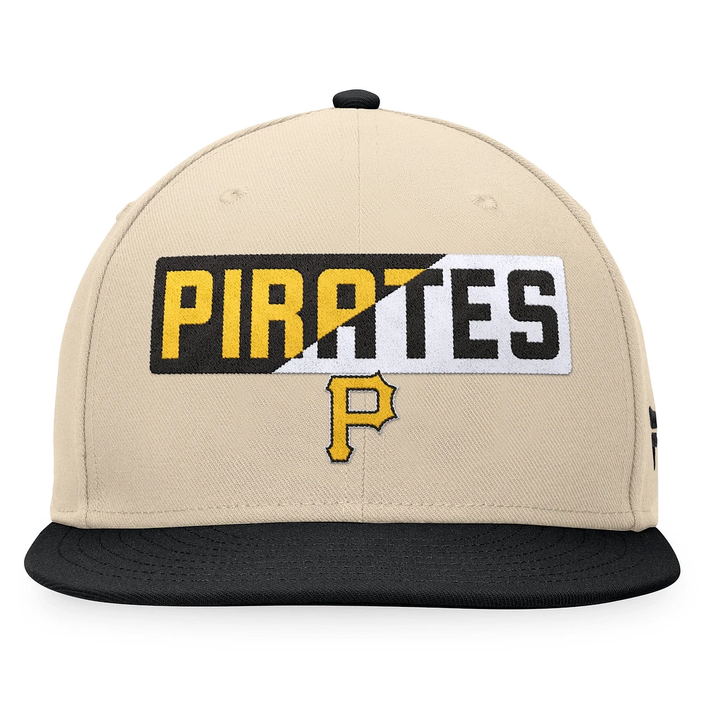 Casquette Snapback Pittsburgh Pirates Cycle Fanatics kaki/noir pour hommes