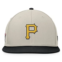 Men's Fanatics Khaki/Black Pittsburgh Pirates Team Two-Tone Snapback Hat