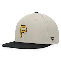 Men's Fanatics Khaki/Black Pittsburgh Pirates Team Two-Tone Snapback Hat