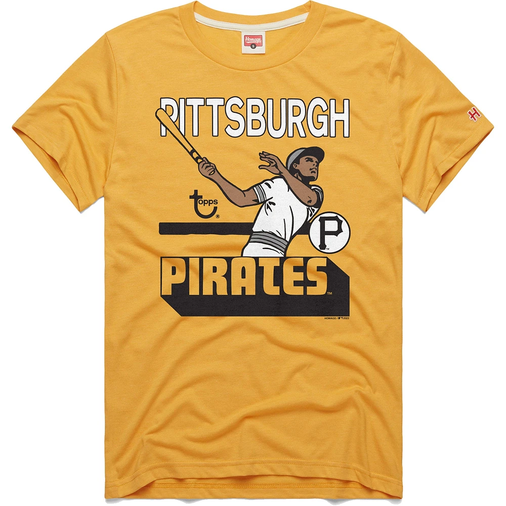 T-shirt à trois mélanges Homage x Topps Gold Pittsburgh Pirates pour homme