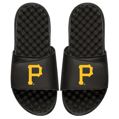 Pittsburgh Pirates ISlide Personalized Primary Logo Slide Sandals - Black