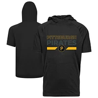 Men's Levelwear Black Pittsburgh Pirates City Connect Relay No Hitter Short Sleeve Hoodie T-Shirt