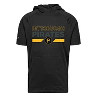 Men's Levelwear Black Pittsburgh Pirates City Connect Relay No Hitter Short Sleeve Hoodie T-Shirt