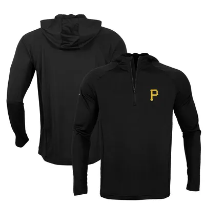 Pittsburgh Pirates Levelwear Zander Insignia Core Quarter-Zip Pullover Hoodie - Black