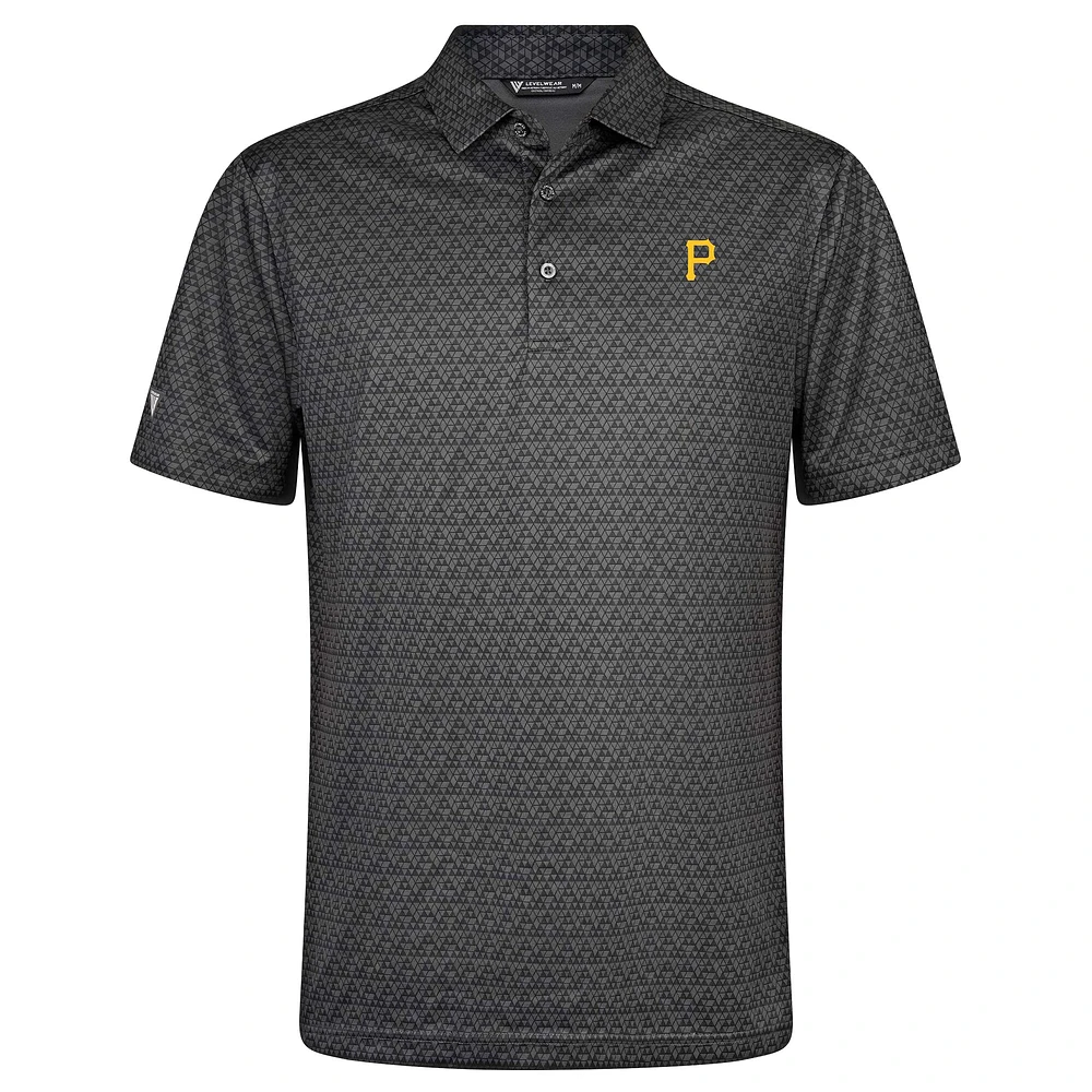 Men's Levelwear Charcoal Pittsburgh Pirates System Insignia 2.0 Polo