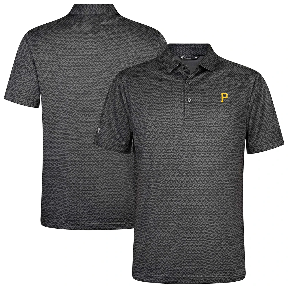 Men's Levelwear Charcoal Pittsburgh Pirates System Insignia 2.0 Polo