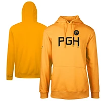 Men's Levelwear Gold Pittsburgh Pirates City Connect Podium Core Logo Pullover Hoodie