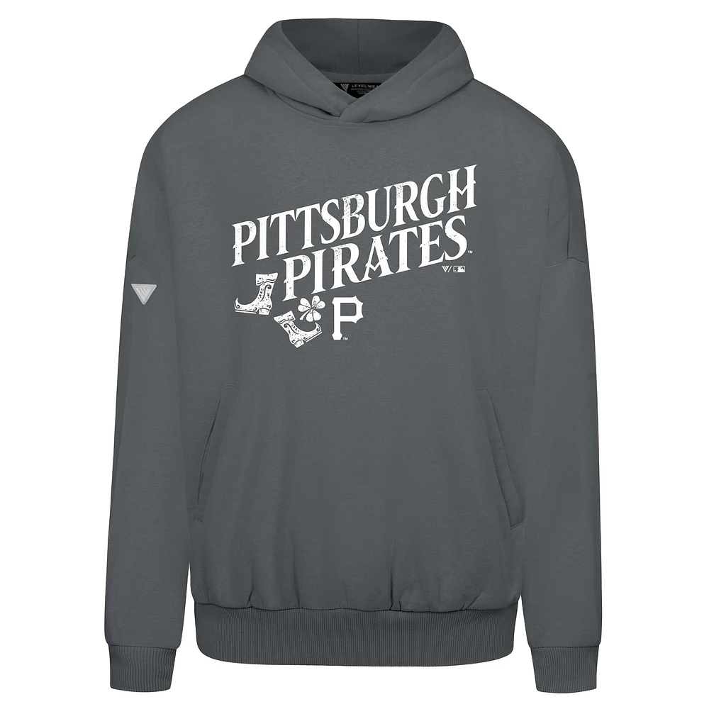 Sweat à capuche gris Pittsburgh Pirates St. Patrick's Day pour homme Levelwear