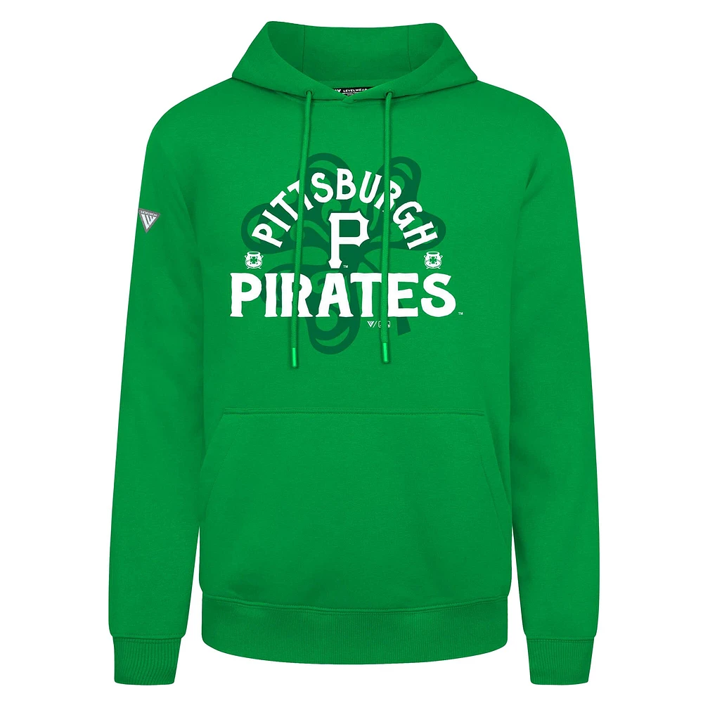 Sweat à capuche vert Pittsburgh Pirates St. Patrick's Day Podium Shamrock pour homme Levelwear
