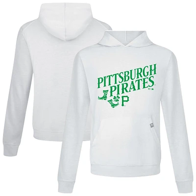 Sweat à capuche blanc pour homme avec bottes de relais la Saint-Patrick des Pirates Pittsburgh Levelwear