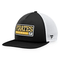 Casquette Snapback Majestic Pittsburgh Pirates en mousse noir/blanc pour homme