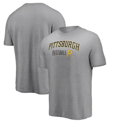 Men's Pittsburgh Pirates Nike Heathered Gray Primetime Property Of Practice  T-Shirt