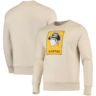Pittsburgh Pirates Majestic Threads Fleece Pullover Sweatshirt - Oatmeal