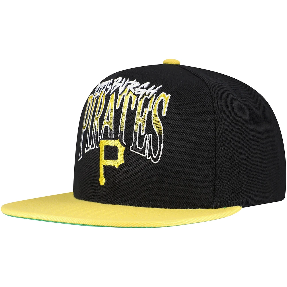 Casquette Snapback Rise Up des Pirates de Pittsburgh noire Mitchell & Ness pour homme