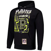 Men's Mitchell & Ness Black Pittsburgh Pirates Sidewalk Sketch Pullover Hoodie