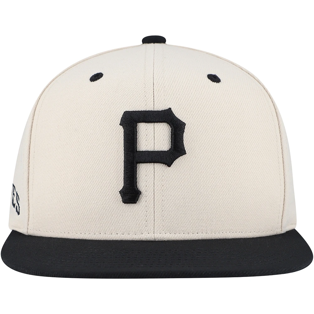 Men's Mitchell & Ness Cream Pittsburgh Pirates Snapback Hat