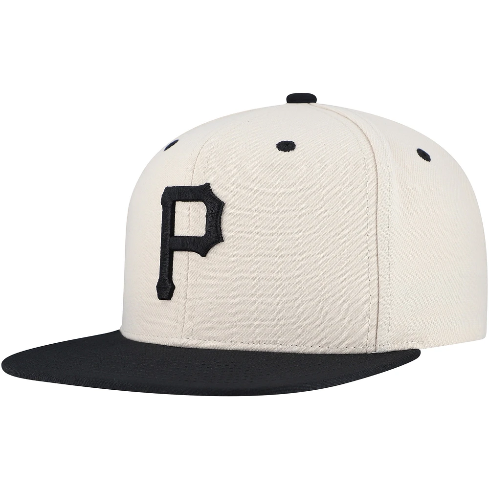 Men's Mitchell & Ness Cream Pittsburgh Pirates Snapback Hat