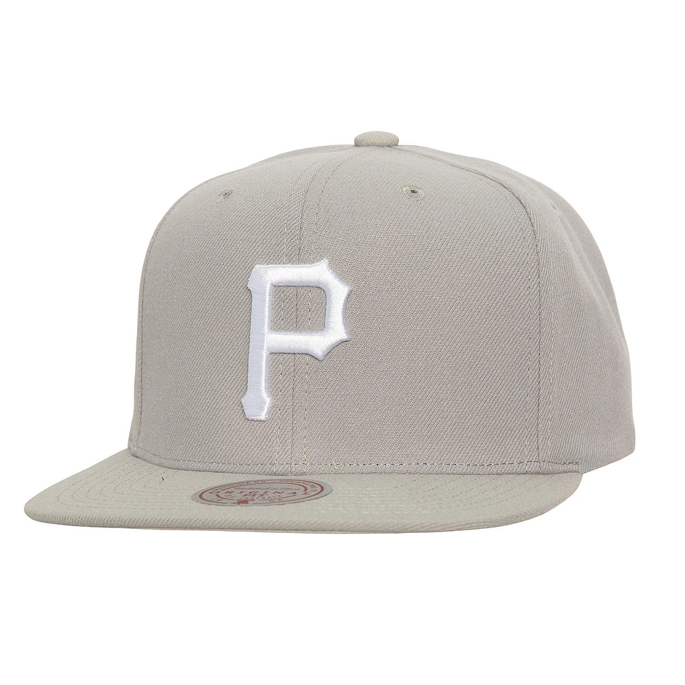 Casquette Snapback grise pour homme des Pirates de Pittsburgh de Mitchell & Ness