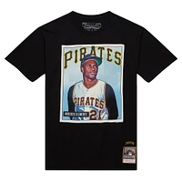 T-shirt noir Mitchell & Ness Roberto Clemente des Pirates de Pittsburgh pour hommes, collection Cooperstown, Collectors Connection