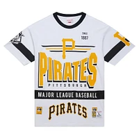 T-shirt blanc premium Mitchell & Ness pour homme, collection Cooperstown, Pirates de Pittsburgh, Team Origins