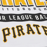 T-shirt blanc premium Mitchell & Ness pour homme, collection Cooperstown, Pirates de Pittsburgh, Team Origins