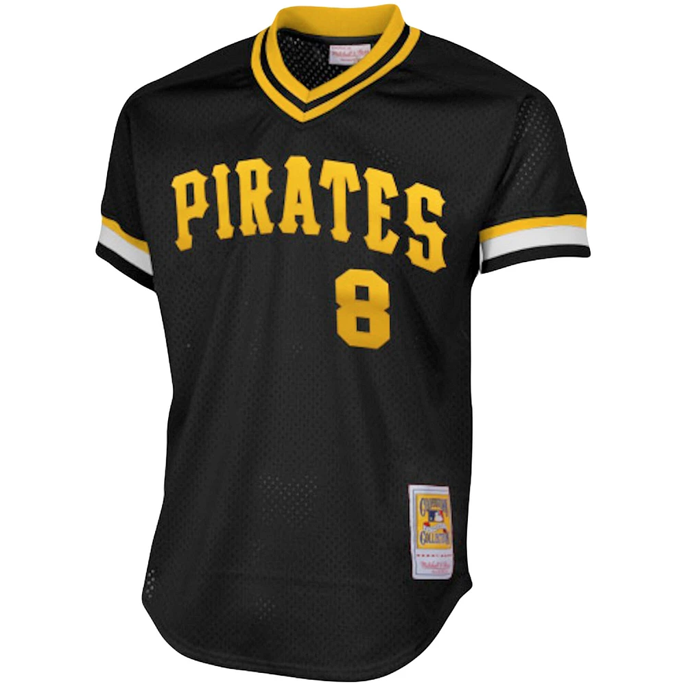 Maillot pour homme Mitchell & Ness Willie Stargell Black Pittsburgh Pirates Cooperstown Collection Big Tall Mesh Batting Practice Jersey