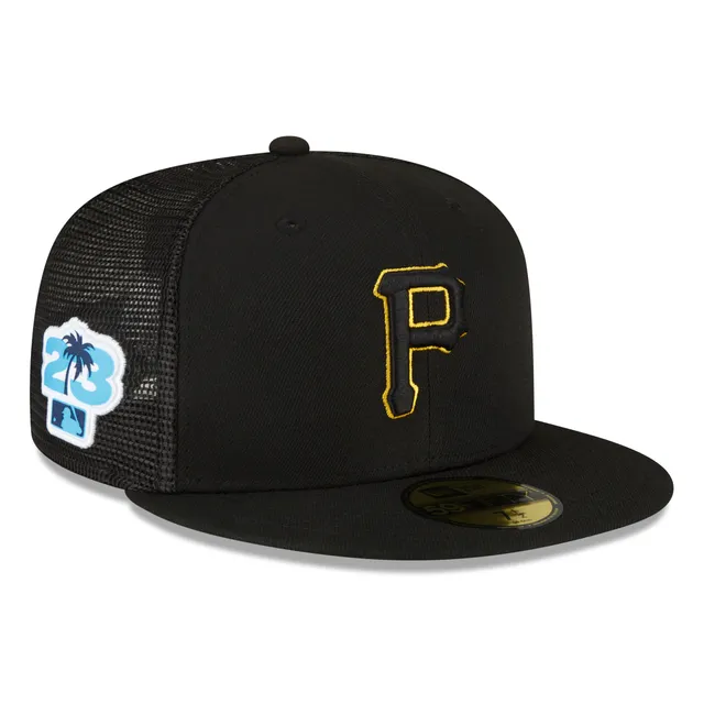 47 Black/White Pittsburgh Pirates Spring Training Burgess Trucker Adjustable Hat