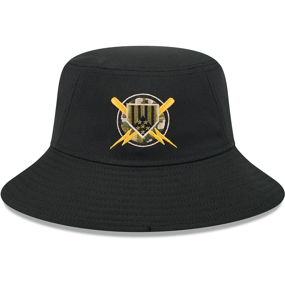 Men's New Era  Black Pittsburgh Pirates 2024 Armed Forces Day Bucket Hat