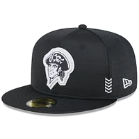 Casquette ajustée 59FIFTY Pittsburgh Pirates 2024 Clubhouse New Era noire pour hommes