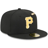 Casquette ajustée 59FIFTY Day 2025 noire des Pirates de Pittsburgh pour homme New Era avec épingles